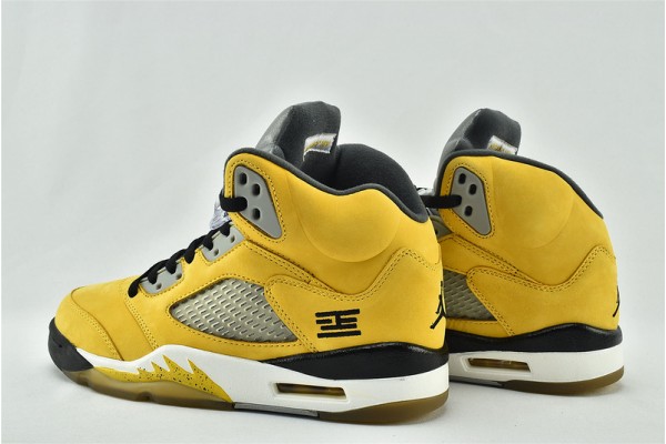 Nike Air Jordan 5 Retro T23 Tokyo Yellow 454783 701 Womens And Mens Shoes